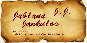 Jablana Jankulov vizit kartica